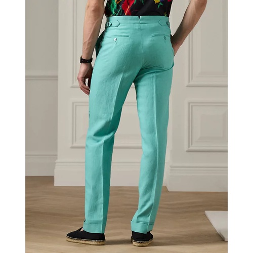폴로 랄프로렌 Gregory Hand-Tailored Silk-Linen Trouser