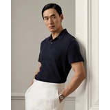 Linen-Cotton Pique Polo Shirt