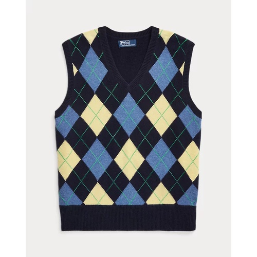 폴로 랄프로렌 Argyle Cashmere-Blend Sweater Vest