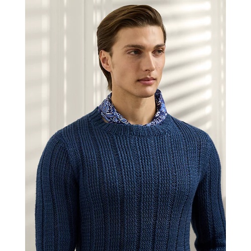 폴로 랄프로렌 Rib-Knit Silk-Linen Sweater