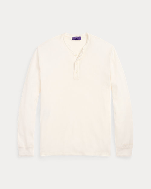 폴로 랄프로렌 Textured Cotton-Silk Henley Shirt