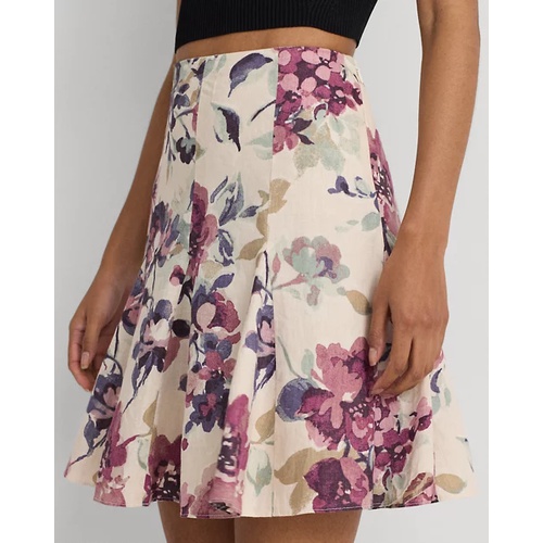 폴로 랄프로렌 Floral Linen Miniskirt