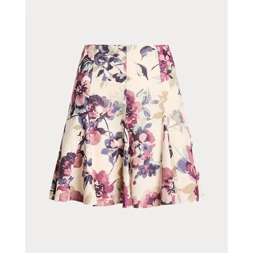 폴로 랄프로렌 Floral Linen Miniskirt