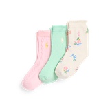 Floral Ankle Sock 3-Pack