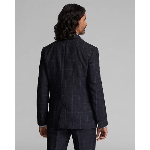 폴로 랄프로렌 Windowpane Linen-Blend Suit Jacket