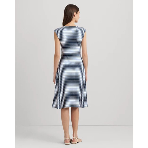 폴로 랄프로렌 Striped Cotton-Blend-Jersey Dress