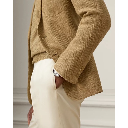 폴로 랄프로렌 Hadley Hand-Tailored Linen-Blend Jacket