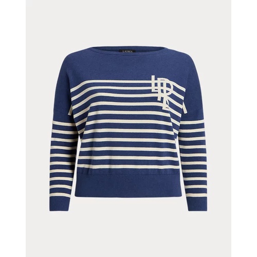 폴로 랄프로렌 Logo Striped Cotton Boatneck Sweater