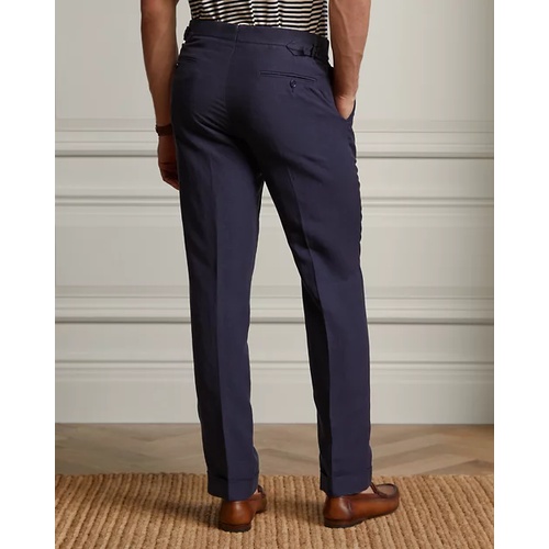 폴로 랄프로렌 Gregory Hand-Tailored Silk-Linen Trouser