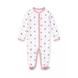 Baby Girls Bear Print Cotton Coverall
