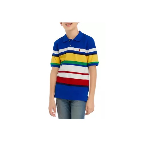 폴로 랄프로렌 Boys 8-20 Striped Cotton Mesh Polo Shirt