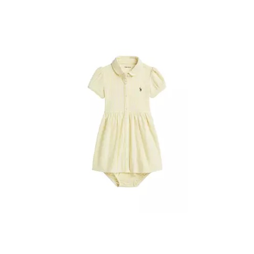 폴로 랄프로렌 Baby Girl Striped Knit Oxford Shirtdress and Bloomer
