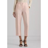 Linen Blend Twill Cropped Pants