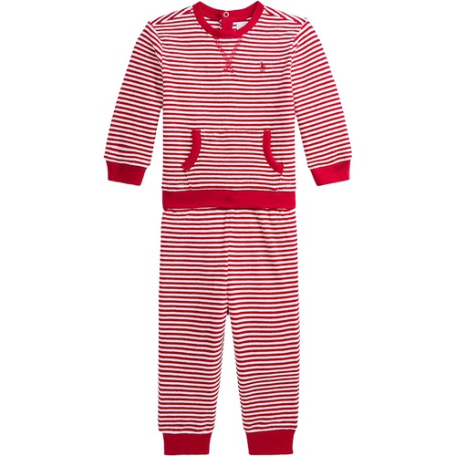 폴로 랄프로렌 Polo Ralph Lauren Kids Striped Velour Top & Pants Set (Infant)