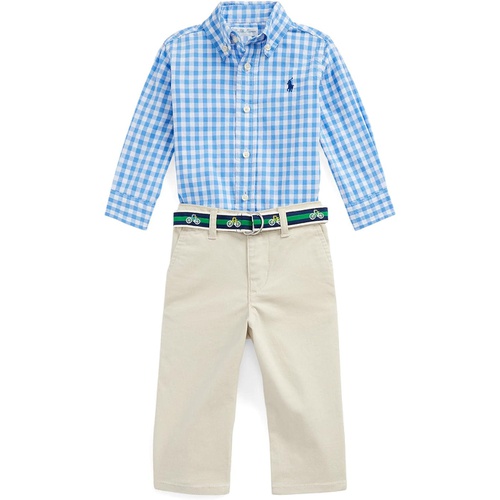 폴로 랄프로렌 Polo Ralph Lauren Kids Poplin Shirt & Stretch Chino Pants Set (Infant)