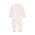 Baby Girls Cotton Floral Trim Coverall