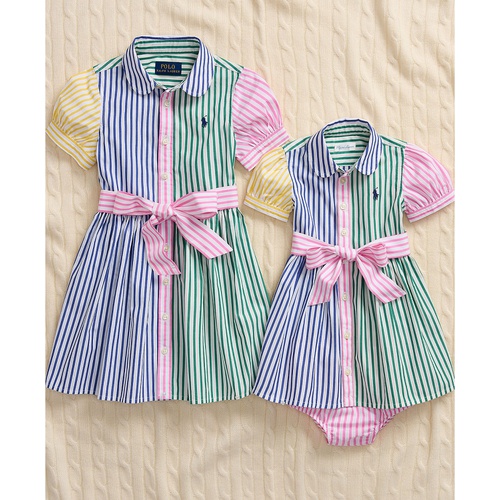 폴로 랄프로렌 Baby Girls Striped Cotton Fun Shirtdress