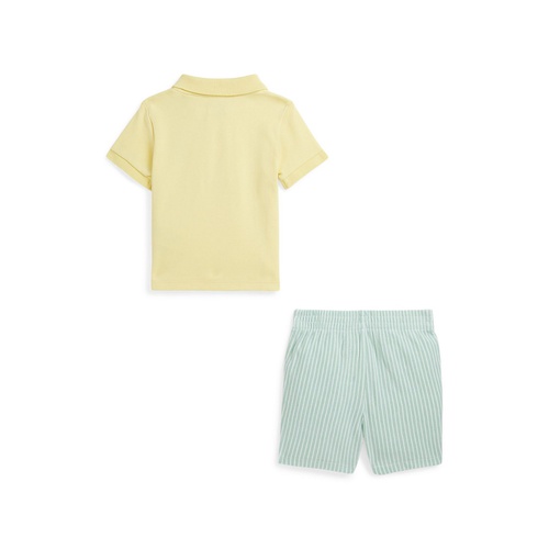 폴로 랄프로렌 Baby Boys Polo Bear Cotton Polo Shirt and Shorts Set