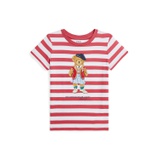 Toddler and Little Girls Striped Polo Bear Cotton Jersey T-shirt