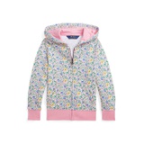 Toddler and Little Girls Floral French Terry Full-Zip Hoodie
