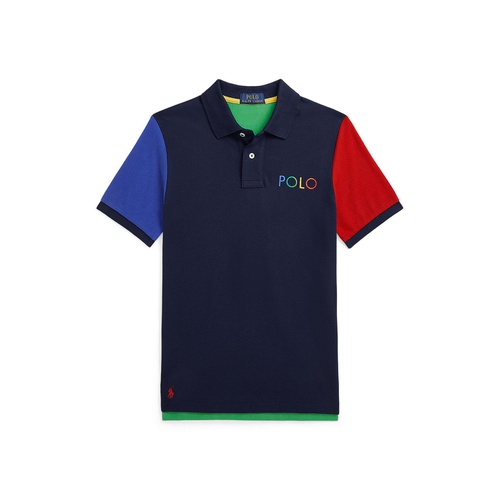 폴로 랄프로렌 Big Boys Color-Blocked Ombre-Logo Mesh Polo Shirt
