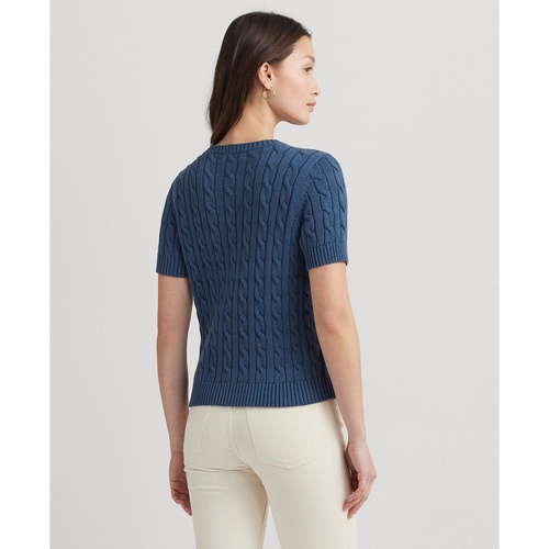 폴로 랄프로렌 Womens Embroidered Cable-Knit Sweater