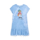Toddler and Little Girls Tie-Dye Polo Bear Cotton T-shirt Dress