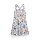 Toddler and Little Girls Tropical-Print Linen-Cotton Dress