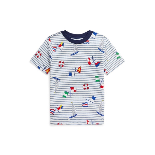 폴로 랄프로렌 Toddler and Little Boys Sailing-Print Striped Cotton Jersey T-shirt