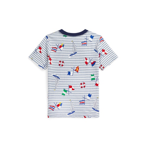 폴로 랄프로렌 Toddler and Little Boys Sailing-Print Striped Cotton Jersey T-shirt