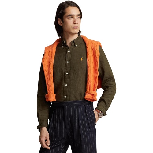 폴로 랄프로렌 Mens Polo Ralph Lauren Classic Fit Long Sleeve Linen Shirt