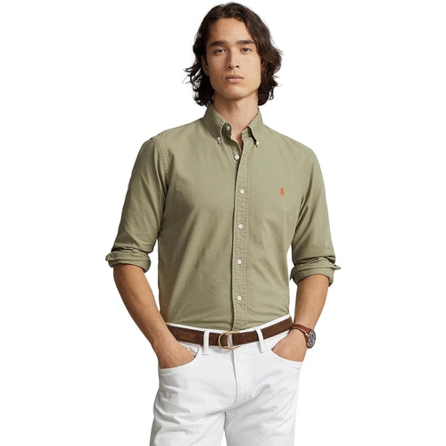 폴로 랄프로렌 Mens Polo Ralph Lauren Classic Fit Long Sleeve Garment Dyed Oxford Shirt