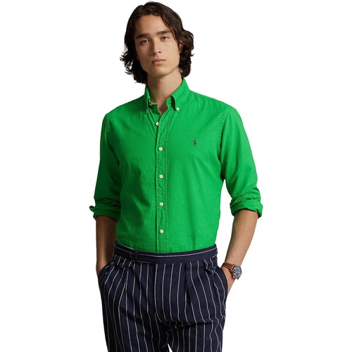 폴로 랄프로렌 Mens Polo Ralph Lauren Classic Fit Long Sleeve Garment Dyed Oxford Shirt