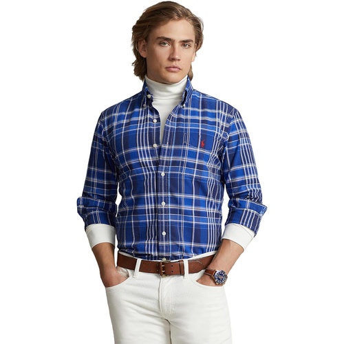 폴로 랄프로렌 Mens Polo Ralph Lauren Classic Fit Plaid Oxford Long Sleeve Shirt
