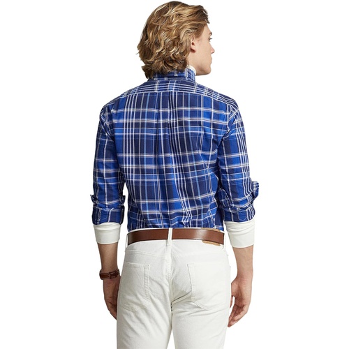 폴로 랄프로렌 Mens Polo Ralph Lauren Classic Fit Plaid Oxford Long Sleeve Shirt