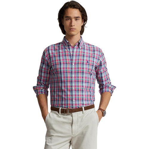 폴로 랄프로렌 Mens Polo Ralph Lauren Classic Fit Plaid Performance Long Sleeve Shirt