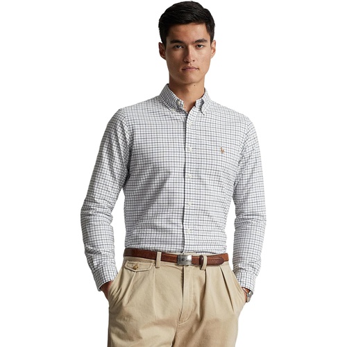 폴로 랄프로렌 Mens Polo Ralph Lauren Classic Fit Tattersall Oxford Short Sleeve Shirt