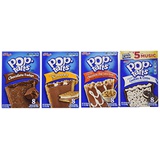 Pop Tarts Frosted Variety Pack, CHOCOLATE Flavors: Smores, Cookies and Cream, Chocolate Chip Cookie Dough, Chocolate Fudge. Bundle of 4- 8 Count Boxes, 1 of Each Flavor. Great Care