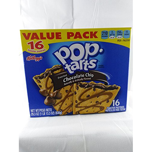  Pop Tarts Frosted Chocolate Chip Value Pack 16 Pastries