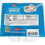 Post Frosted Shredded Wheat, Whole Grain Breakfast Cereal, Lightly Frosted Shredded Wheat, 2 Ounce Single Serve Bowls (Pack of 48)