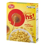 Post Honey Graham Ohs Cereal, 10.5oz Box (Pack of 4)