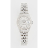 Pre-Owned Rolex Ladies Rolex Silver Diamond Dial, Fluted Bezel, Jubilee Band