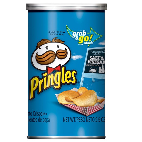  Pringles Salt and Vinegar Flavored Potato Crisps Chips (Pack of 12)