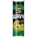 Pringles Wavy, Potato Crisps Chips, Fire Roasted Jalapeno, 4.8 oz (Pack of 2)
