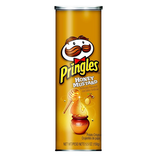  Pringles Potato Crisps Chips, Honey Mustard Flavored, 5.5 oz Can(Pack of 14)