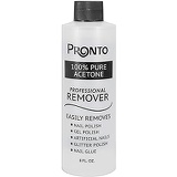 Pronto 100% Pure Acetone - Quick, Professional Nail Polish Remover - for Natural, Gel, Acrylic, Sculptured Nails (8 FL. OZ.)