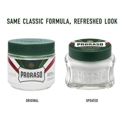  Proraso Pre-Shave Cream, Refreshing and Toning, 3.6 oz