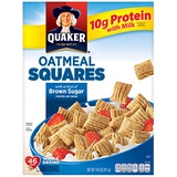 Quaker Oatmeal Squares, Brown Sugar, Crunchy Oat Breakfast Cereal, 14.5oz Box