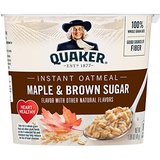 Quaker Instant Oatmeal Express Cups, Maple & Brown Sugar, 12 Count