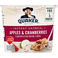 Quaker Instant Oatmeal Express Cups, Apples & Cranberries, 12 Count